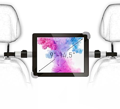 Girafus Supporto Tablet (anche Grandi) Auto Centrale 9,7-14,5 Porta iPad Auto Bambini Poggiatesta Compatibile con i Pad/iPad Pro Galaxy Tab Tablet Car Headrest Mounts Portatablet da Macchina