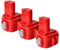vhbw 3X Akku kompatibel mit Makita 6271DWE, 6271DWPE, 6271DWPE3, 6313DA, 6271DWPL, 6313D, 6271DWPLE Werkzeug (1500 mAh, NiMH, 12 V)