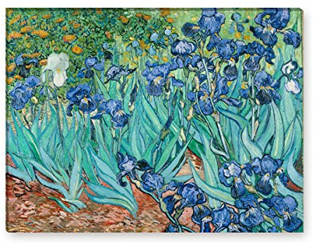 Wandkings Leinwandbilder von Vincent van Gogh - Wähle ein Motiv & Größe: Iris - 40 x 30 cm