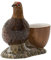 Quail Ceramics Coquetier avec coquetier Rouge
