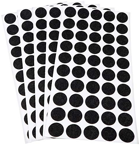 Adsamm® / 250 x Selbstklebende Filzgleiter/Schwarz/ø 20 mm/Rund / 1.5 mm dünne Selbstklebende Möbelgleiter aus Filz