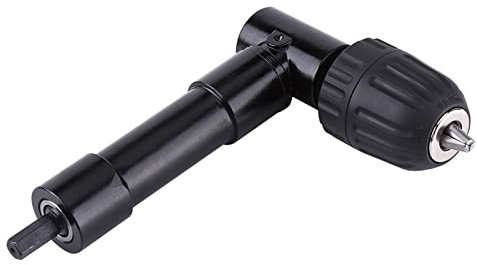 Akozon Right Angle 90 Degrees Drilling Extension Chuck 8mm Shaft Electric Drill Extension Tool