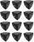 Create idea 12 x schwarze Eckstreben dekorative Protektoren zum Umwickeln von Winkeln, Kantenschutz, Abdeckungen, Halterungen für Holzkisten, Kofferraumboxen, Flightcases