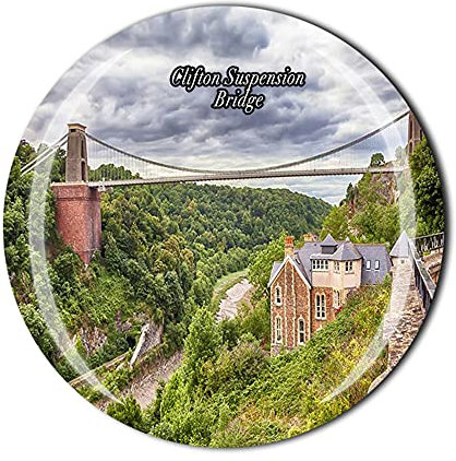 Clifton Kühlschrankmagnet mit Brücke und Bristol England, Souvenir, Geschenk, Kristall-Magnetaufkleber