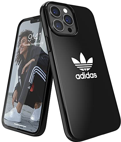 adidas Kompatibel mit iPhone 13 Pro Max 6.7 Hülle, Originale geformte Hülle, Schutzhülle, Schwarz