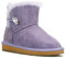 Grand Downunder - Stivali da donna alla caviglia, 15,2 cm, in nappa colorata australiana, con bottone, Figura viola, 37 EU