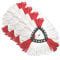 Paquete de 4 cabezales de fregona SUPERFA compatibles con Vileda 2 en 1 Turbo Mop, microfibra, rojo, blanco.