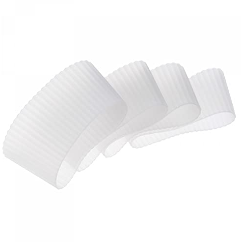 sourcing map Mug Sleeves, Heat Resistant Protective Anti-Slip Cup Silicone Covers Water Bottle Boots, Clear Pack of 4