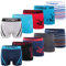 L&K Lot de 10 Boxers rétro pour Hommes Boxers Men Microfibre en 10 modèles différents 1209 Un M/L