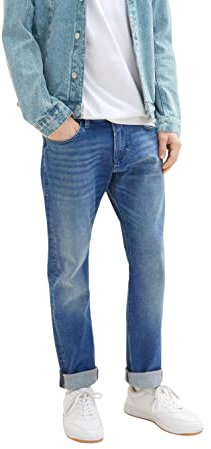Tom Tailor Denim Herren Piers Slim Jeans, 10119 - Used Mid Stone Blue Denim, 32/34