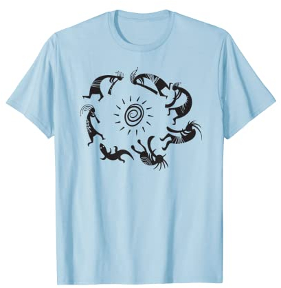 Kokopelli T-shirt avec flûte amérindienne T-Shirt