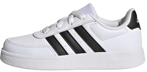 adidas Unisex Kinder Breaknet Lifestyle Court Lace Shoes, Cloud White / Core Black / Core Black, 29 EU