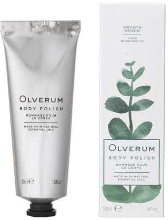 Olverum Polishing Body Scrub & Moisturise Body Polish (50ML) | Cleanse, Exfoliate - Papaya Extract and Essential Oils Vegan and Cruelty Free Cream for Smooth Skin (50ML)