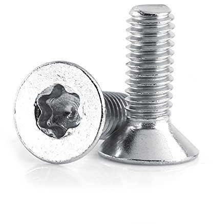 50pcs M4 Flachkopfschrauben, Edelstahl SS304 Flachkopf Sternantrieb Schrauben Senkkopf Maschinenschraube Bolzen (M4×8)