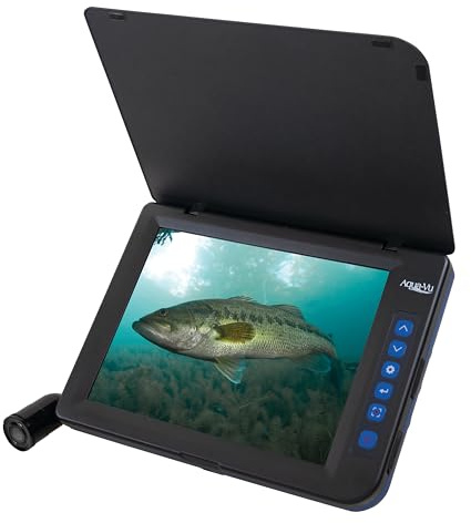 Aqua-Vu AV822 HD Underwater Camera, 8 HD Display, 1080p, 60ft Cable, Waterproof, Real-Time Video & Recording for Ice & Boat Fishing