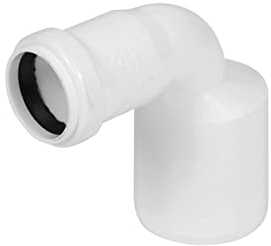 HT-Reduzierbogen DN 50 × 32 90° weiß | 90-Grad PP-Abflussrohr-Reduktion mit Steckmuffe & Lippendichtung | geräuscharm, chemikalien- & schlagfest