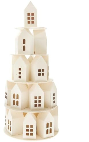 Adventskalender Holz-Haus-Pyramide, 29 Teile, FSC 100%