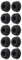 10 x Black Rubber Toilet Seat 19mm Buffer Pads - Dzina