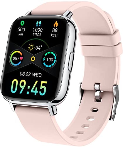 uaue Reloj Inteligente Hombre Mujer, 2024 Nueva Smartwatch con Pulsómetro, 1.69 Smartwatch Hombre con Monitor de Sueño, Podómetro, 24 Modos Deportes, Impermeable IP68 Pulsera Actividad