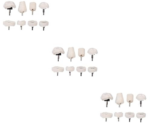 OSALADI 24 Stk Weißes Stoffrad Poliermop-kit Polierpads Winkelschleifer Polierscheibe Pufferpad Für Bohrer Polierscheibe Für Bohrer Mopp Poliermop-rad Tuchrad Polieren Rostfreier Stahl