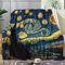 Kuscheldecke Sternenklare Nacht Flauschig Decke 130x160 Van Gogh ölgemälde Fleecedecke Sofadecke Couchdecke, Flanell Decken Blanket, Kleine Wohndecke Winter Warm Weich
