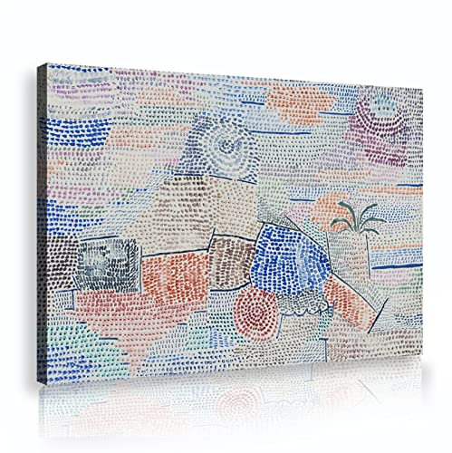 SHENGPOSTER Paul Klee Wandbild Licht über Ehe, 1933 Leinwandmalerei Drucke für Wohnwand Dekor Gerahmtes Kunstwerk 50x75cm Innenrahmen