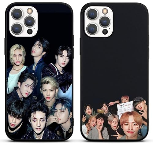 [2 Stück] Stray Kids Handyhülle für Xiaomi Redmi Note 12 5G Hülle 6.67, Kpop Start für Mädchen Frauen Silikon TPU Stoßfest Case Design Muster Schutzhülle für Skz Fans für Redmi Note 12 5G Hüllen,02
