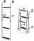 SPOTRAVEL 4 Step Folding Boat Ladder, Stainless Steel Boat Boarding Ladder with Non-Slip Steps, Floor Adaptor, Plastic Clips & Wall Support Tube, Heavy Duty Deck Ladder for Marine Yacht Swimming Pool