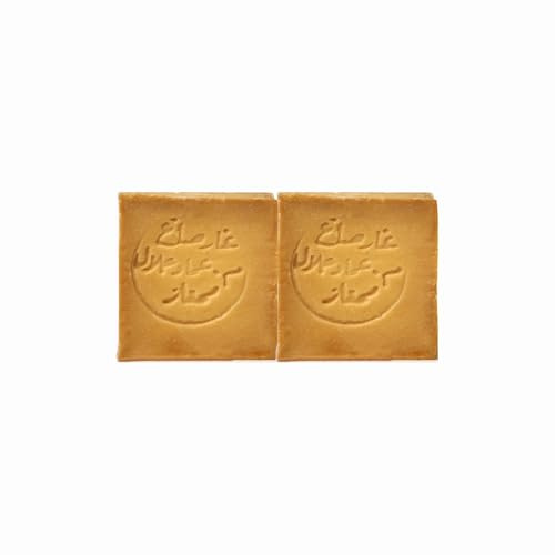Bio JALAL - Alepposeife mit 16% Lorbeeröl - Würfelformat - 2 Seifen à 200 g (400 g) - Handgefertigt in der Türkei Traditionelles Rezept - 100% Naturseife