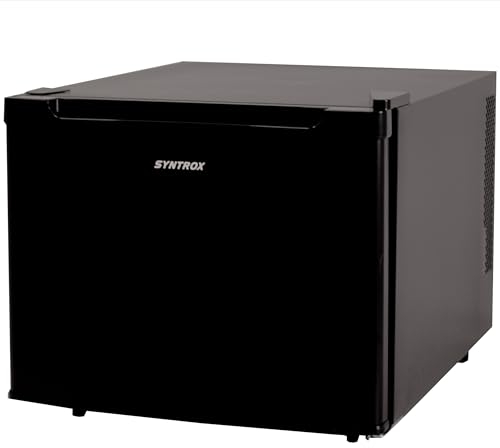 Syntrox 35 l Kleiner Mini Kühlschrank schwarz Bundal | Barkühlschrank | Minibar, geräuscharm, kompakt, LED-Innenbeleuchtung, leicht zu reinigen
