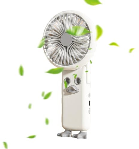 Ventilatore portatile con nebulizzatore d'acqua, mini ventilatore portatile ricaricabile, forte flusso d'aria, ventole di raffreddamento personali a forma di bocca d'anatra, per viaggi all'aperto