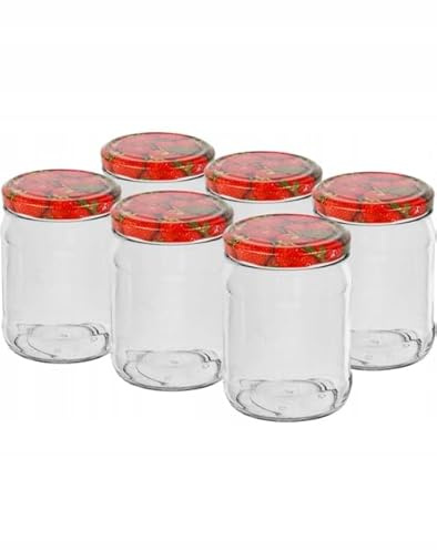 Glas 500 ml - Multipack 6 Stck., farb. Deckel