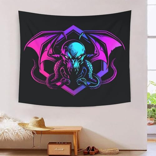 ChengzeTCo 3D Tapestry, Polyestermaterial,Totenkopf Kunstteppiche, Home Wandteppiche Dekorative Wandaufhängung Wanddekoration,180cmx230cm, Für Wohnzimmer Schlafzimmer Schlafsaal