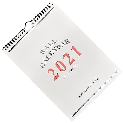 SEWACC Stabiler Wandkalender Aus Papier 2021 Monatspläne Handgemalter Planer Zur Dekoration