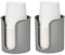 BYAWAY Dispenser per tazze da bagno, portabicchieri grigio da bagno, piccolo dispenser per bicchieri di carta, dispenser in plastica per collutorio per piano di lavoro del bagno (confezione da 2)