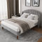 LUTUTU Polsterbett mit Lattenrost und Kopfteil, Jugendbett, Einzelbett, Samt,Holzlattenunterstützung, Einfache Montage (Gray, 160x200cm)