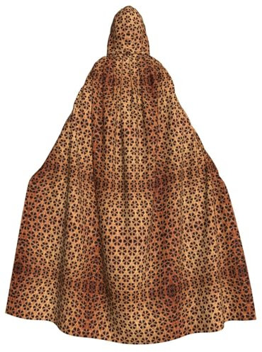 OAROK Wicker Woven Grid Adult Halloween Hooded Cloak Suitable For Halloween Parties Dances Role-Playing Etc