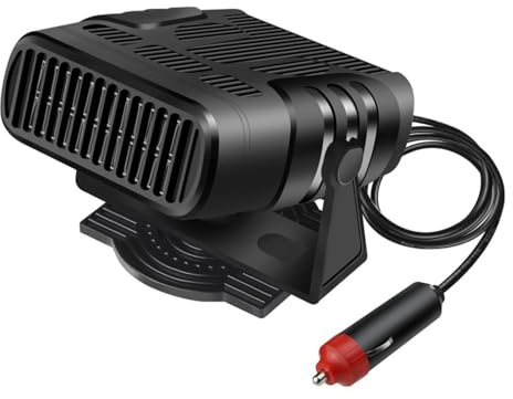 Windschutzscheibenheizung – schnell aufheizender Auto-Defogger, Zigarettenanzünder-Heizung, Auto-Heizung mit 360-Grad-Drehgelenk für Heizung und Zigarettenanzünder-Kabel für alle Autos