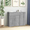Myheimly Sideboard mit 1 Schublade 3 Türen Kommode Anrichte Schrank Beistellschrank Mehrzweckschrank Standschrank Holzwerkstoff Sideboard Grau Sonoma