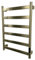 Manissa FALA Electric Brushed Brass Towel Rail Flat Tube 700mm High Stainless Steel Finish Energy Efficient Bathroom Towel Radiator (500mm W x 700mm H)