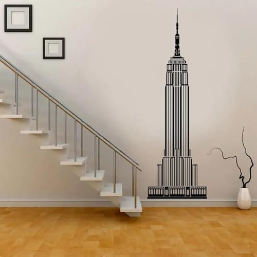 MIAOKEJIA Moderne Innendekoration New York City Gebäude Wandtattoo Wohnzimmer Schlafzimmer Büro Hintergrund Wanddekoration Aufkleber Wandaufkleber