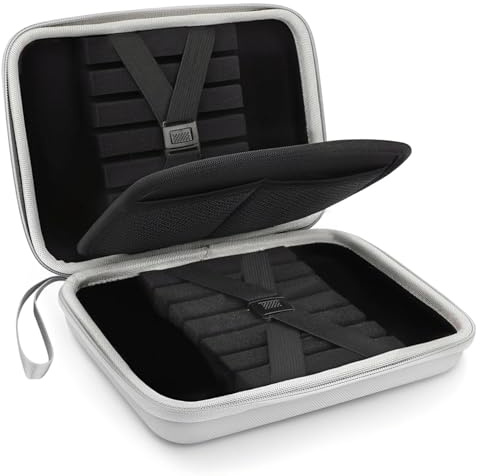 Zyiphor Darts Tasche, Wasserdichter PU Dart Tasche, Dart Case mit 12 Compartments, für Tipps/Schäfte/Flüge, für Stahlspitze und Weiche Spitze Darts (Grau)