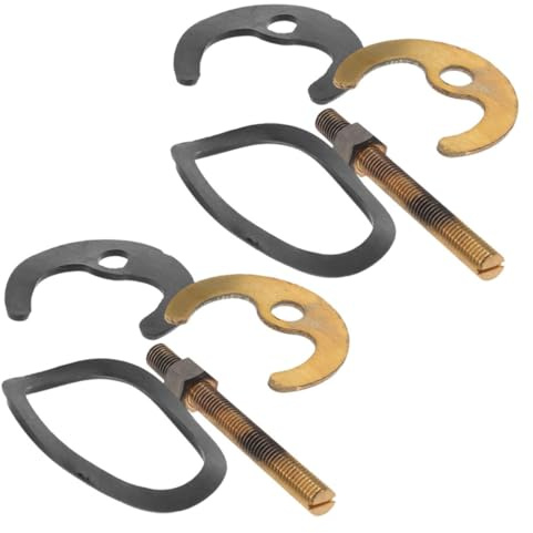 Homoyoyo 2 Sets Extended Copper Horseshoe Plate Faucet Mounting Kit with Washers for Single Kitchen Tap Installation and Repair
