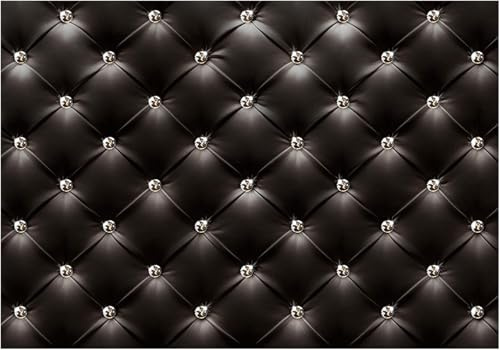 Papier Peint Panoramique Cuir Noir 400x280 cm 3D Papier Peint Intissé Luxe Photo Trompe l'oeil Poster Geant Mural Salon Chambre Enfant Chambre Décoration Murale a-9182