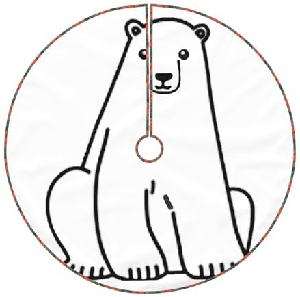 Orso Polare Base Albero di Natale 76/91/122 cm, Tappetino morbido per albero di Natale per Feste Feste Decorazioni per la Casa