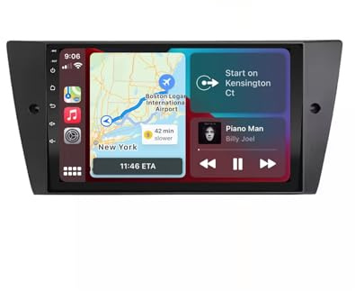 Touchscreen Auto Radio per BMW E90 E91 E92 E93 Car Radio Bluetooth/Wifi Car Stereo, Controllo Del Volante, Fm Controller Volante Bluetooth, 4 Nucleo 1G+16G