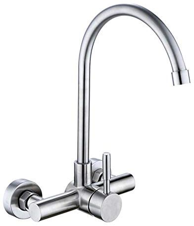 Waschbecken-Wasserhahn, Badezimmer-Wasserhahn, Messing-Waschtischarmaturen, Luxus-Wasserhahn, hoher Bambus, heißes und kaltes Wasser mit Zwei Rohren für die Küche