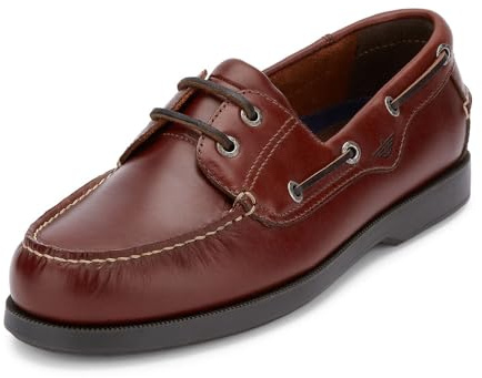 DOCKERS Mens Castaway Classic Leather Boat Shoe, Raisin, 11 W