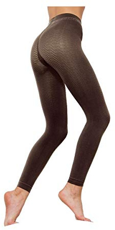 SOLIDEA Leggings for Women Silver Wave Long | Compression Gym Leggings