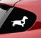 Vinyl-Aufkleber mit Dackel-Hund und Herz, Autoaufkleber